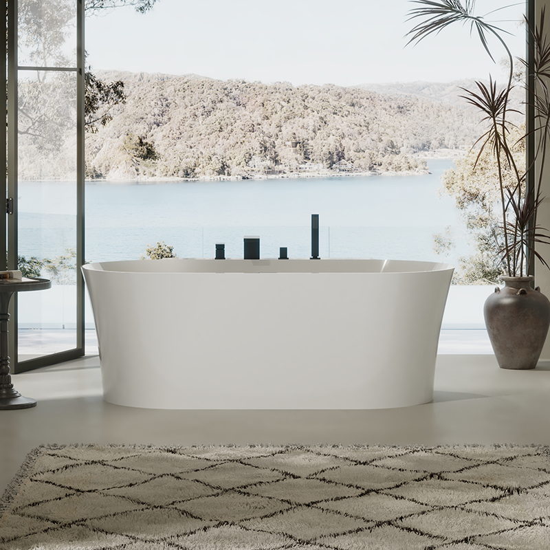 Quality Wholesale Unique Design Back To Wall Freestanding Acrylic Bathtub TW-7620