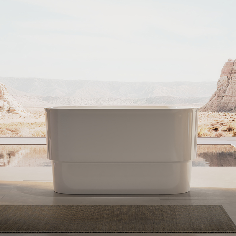 China Wholesale Factory Oval Pedestal Acrylic Bathtub With Seat TW-7799