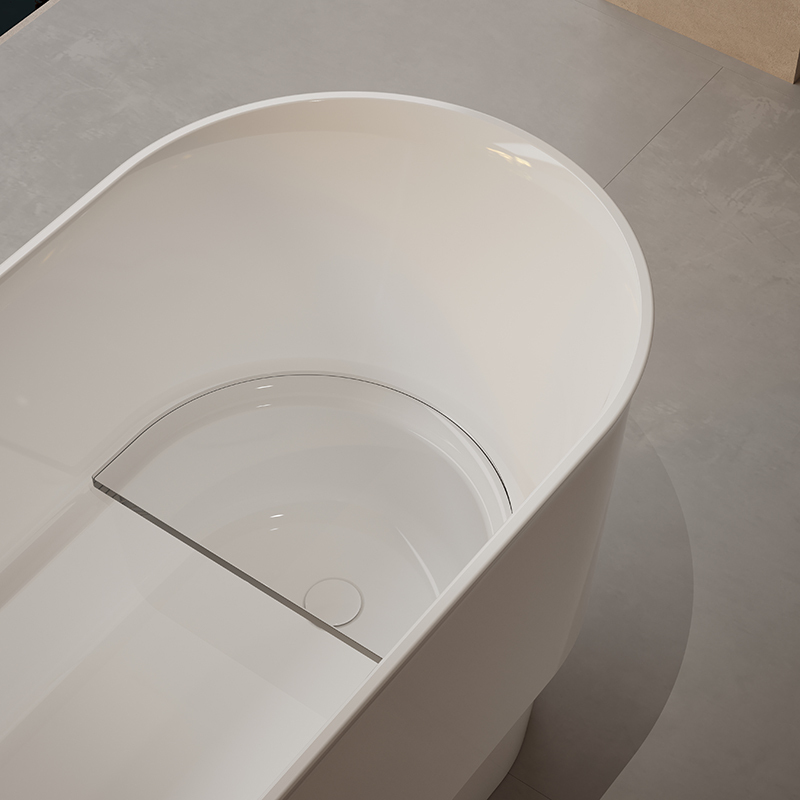 China Wholesale Factory Oval Pedestal Acrylic Bathtub With Seat TW-7799