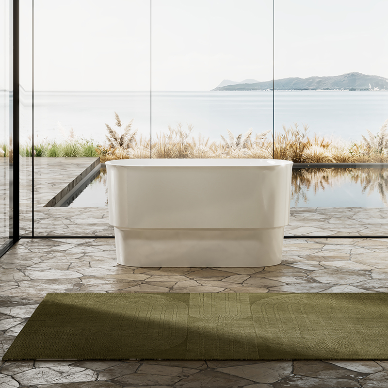 China Wholesale Factory Oval Pedestal Acrylic Bathtub With Seat TW-7799