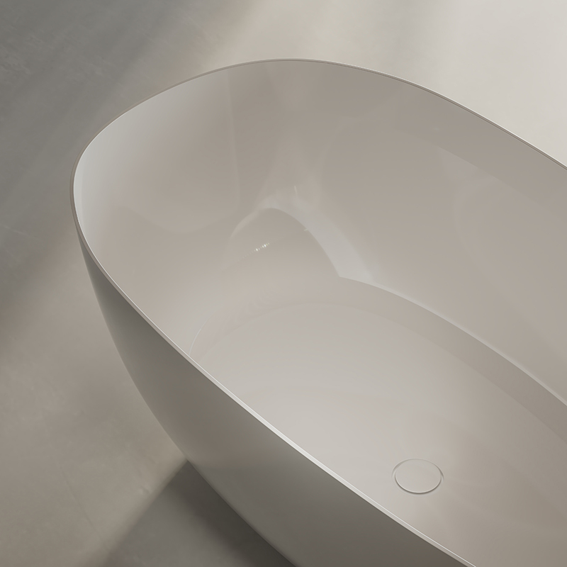 China Wholesale Factory Oval Egg-Shaped Freestanding Acrylic Bathtub TW-7758