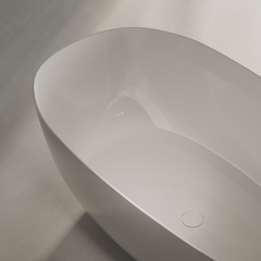 China Wholesale Factory Oval Egg-Shaped Freestanding Acrylic Bathtub TW-7758