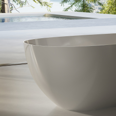 China Wholesale Factory Oval Egg-Shaped Freestanding Acrylic Bathtub TW-7758