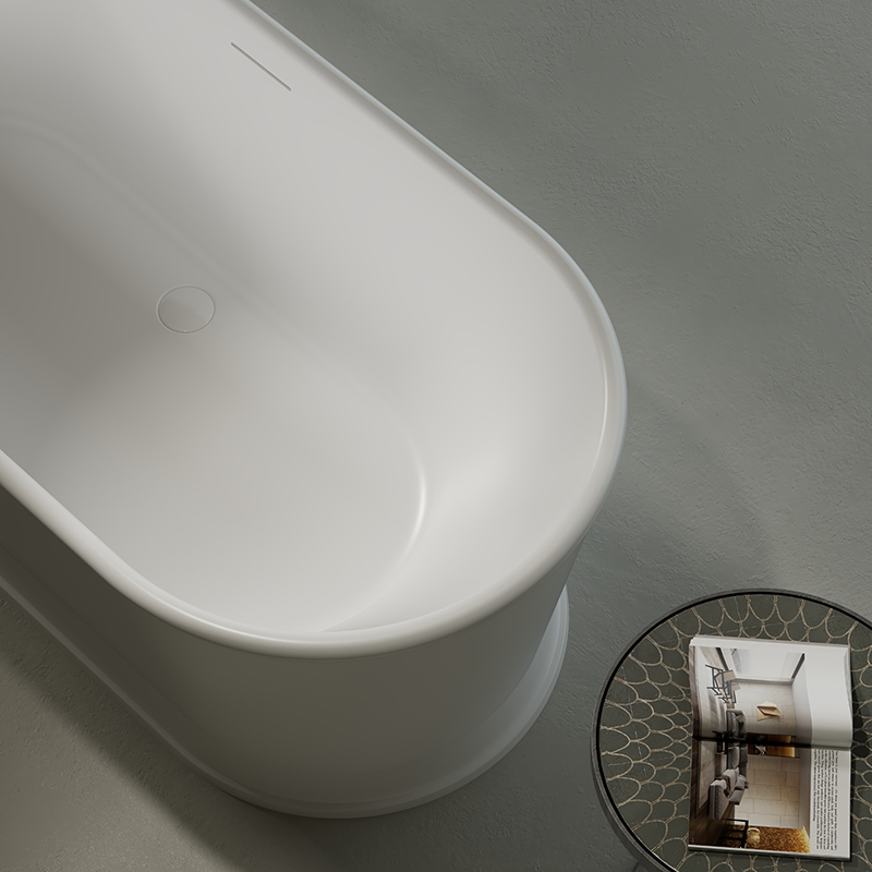 Popular Wholesale Designer Oval Pedestal Acrylic Bathtub TW-7791