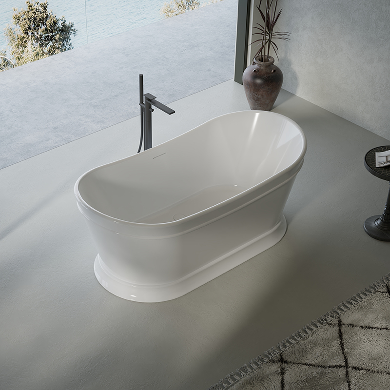 Wholesale Fashion High-End American Oval Pedestal Freestanding Acrylic Bathtub TW-7792