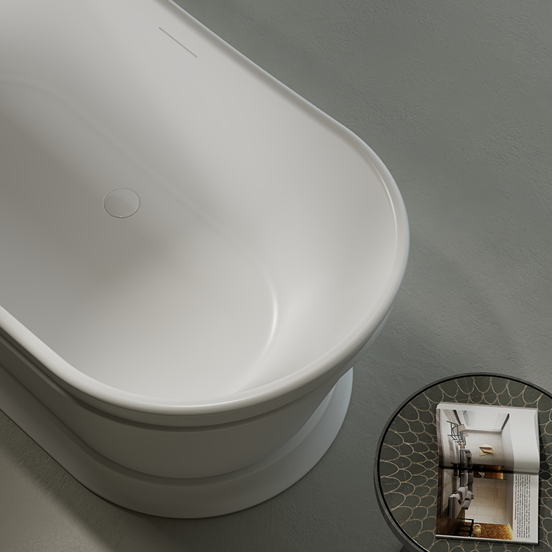 Wholesale Fashion High-End American Oval Pedestal Freestanding Acrylic Bathtub TW-7792