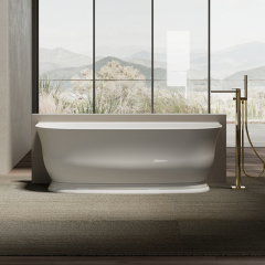 Wholesale High End Quality Back To Wall Freestanding Acrylic Bathtub TW-7793
