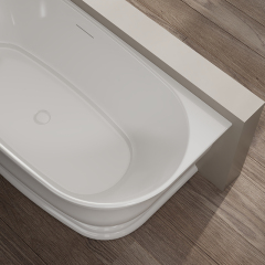 Wholesale High End Quality Back To Wall Freestanding Acrylic Bathtub TW-7793