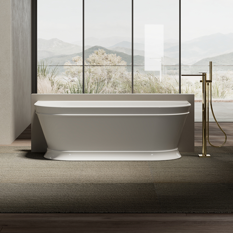Hot Style Wholesale Back To Wall Freestanding Acrylic Bathtub TW-7795