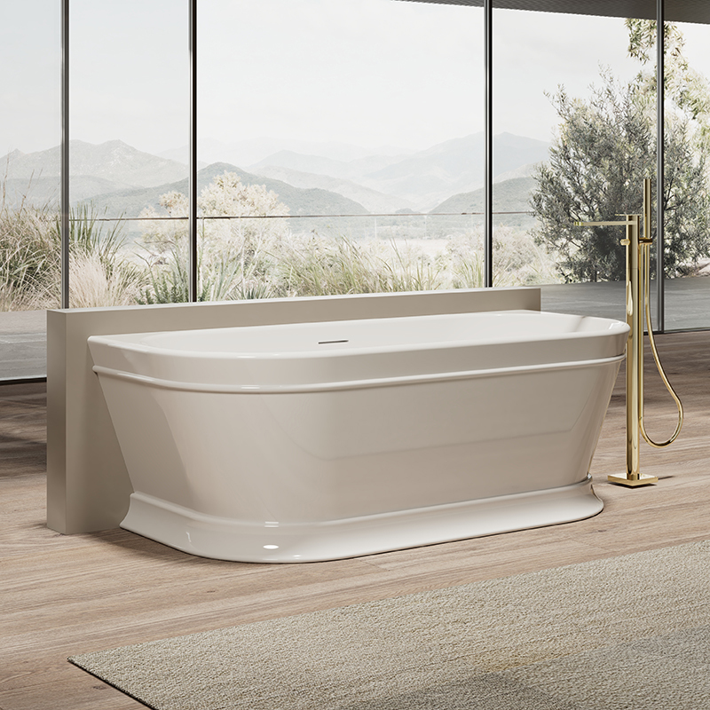 Hot Style Wholesale Back To Wall Freestanding Acrylic Bathtub TW-7795