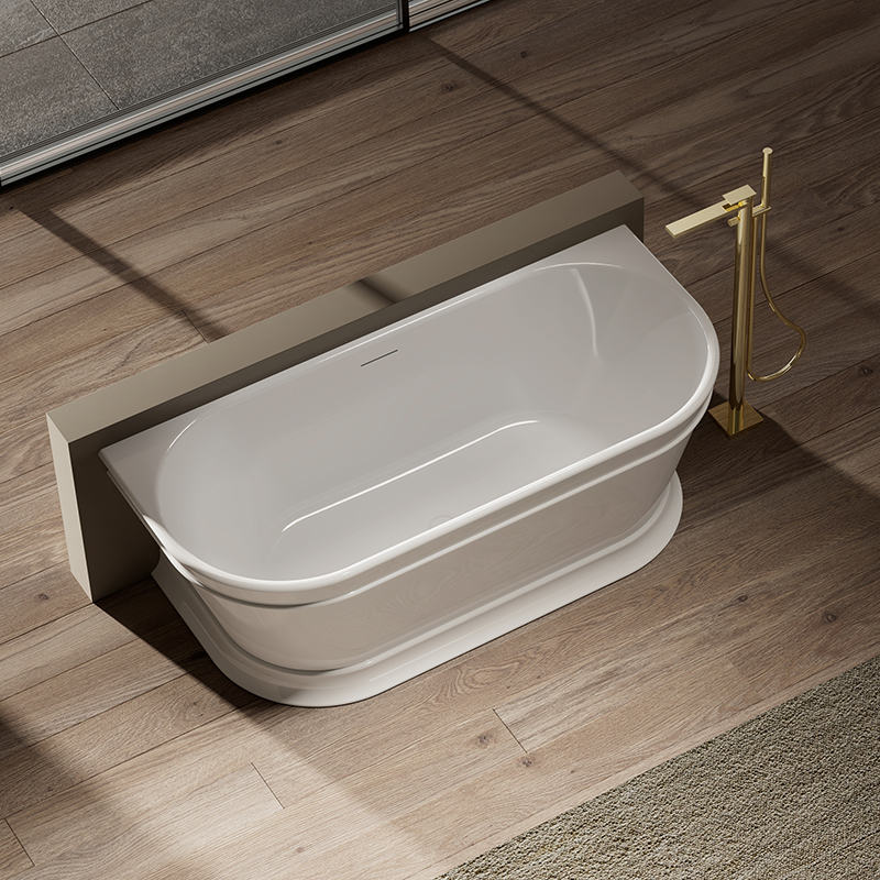 Hot Style Wholesale Back To Wall Freestanding Acrylic Bathtub TW-7795