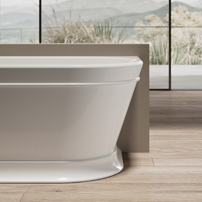Hot Style Wholesale Back To Wall Freestanding Acrylic Bathtub TW-7795