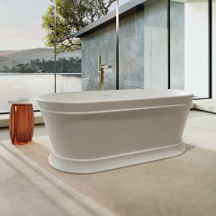 Popular Wholesale Designer Oval Freestanding Solid Surface Bathtub TW-9601