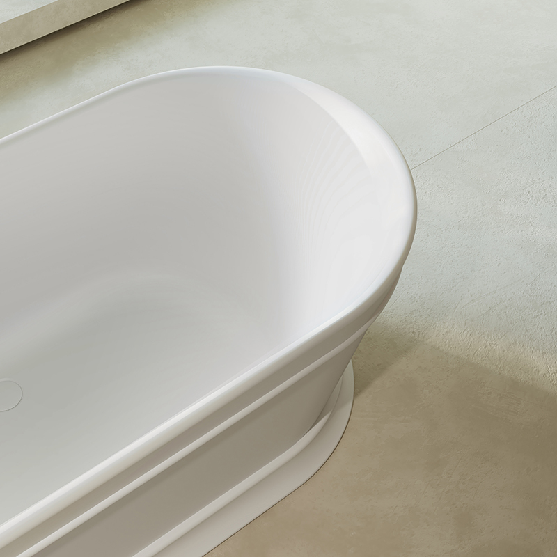 Popular Wholesale Designer Oval Freestanding Solid Surface Bathtub TW-9601