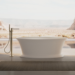 Wholesale Price Oval Freestanding Solid Surface Bathtub TW-9651