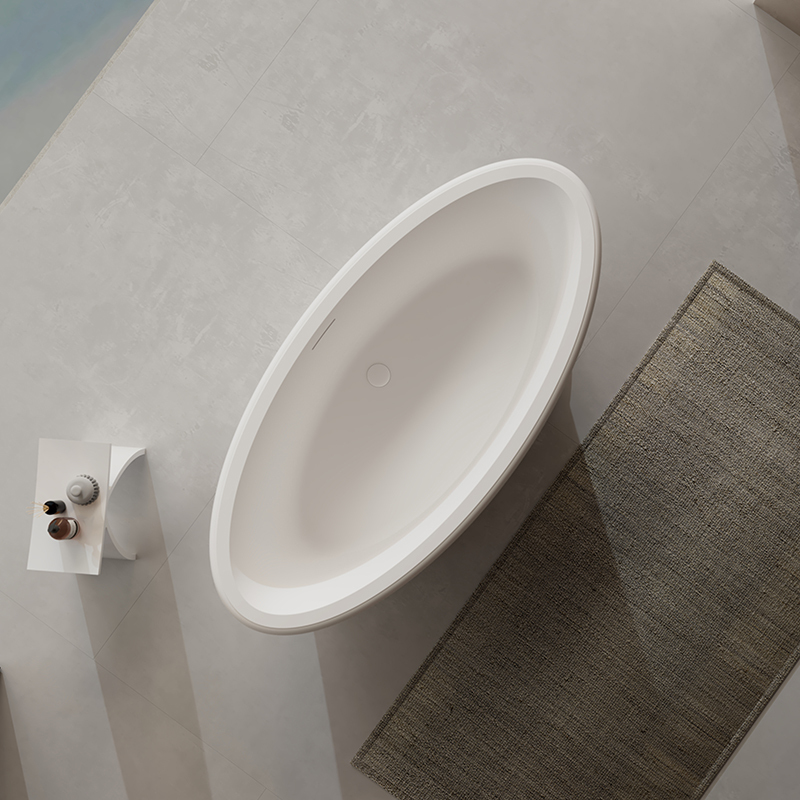 Wholesale Price Oval Freestanding Solid Surface Bathtub TW-9651