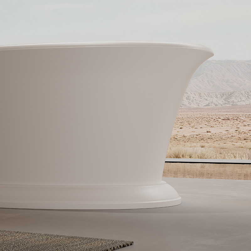 Wholesale Price Oval Freestanding Solid Surface Bathtub TW-9651