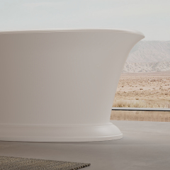 Wholesale Price Oval Freestanding Solid Surface Bathtub TW-9651