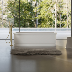 Popular Wholesale Designer Oval Freestanding Solid Surface Bathtub TW-9671