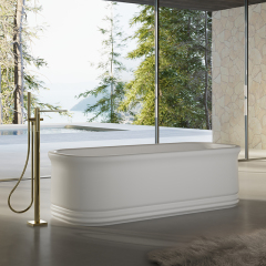 Popular Wholesale Designer Oval Freestanding Solid Surface Bathtub TW-9671