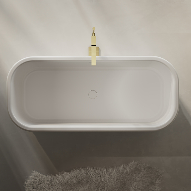 Popular Wholesale Designer Oval Freestanding Solid Surface Bathtub TW-9671