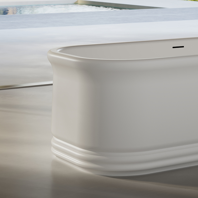 Popular Wholesale Designer Oval Freestanding Solid Surface Bathtub TW-9671