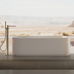 Popular Wholesale Designer Oval Freestanding Solid Surface Bathtub TW-9681