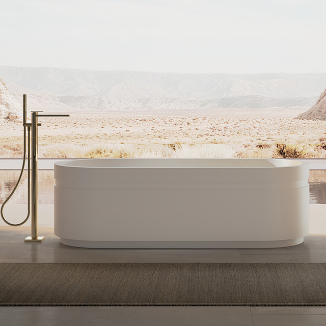 Popular Wholesale Designer Oval Freestanding Solid Surface Bathtub TW-9681