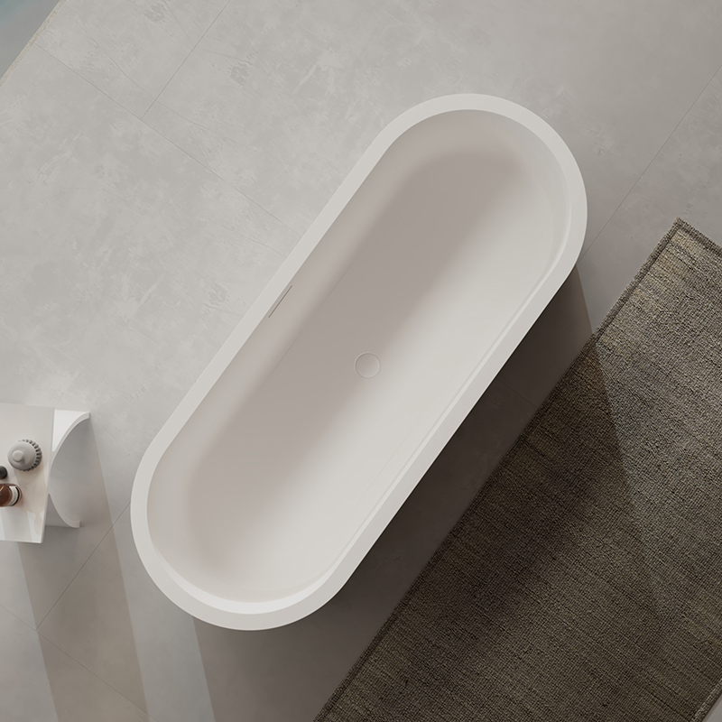 Popular Wholesale Designer Oval Freestanding Solid Surface Bathtub TW-9681