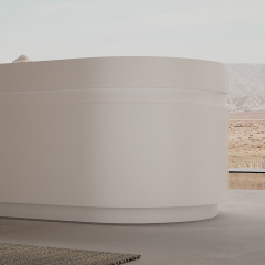 Popular Wholesale Designer Oval Freestanding Solid Surface Bathtub TW-9681