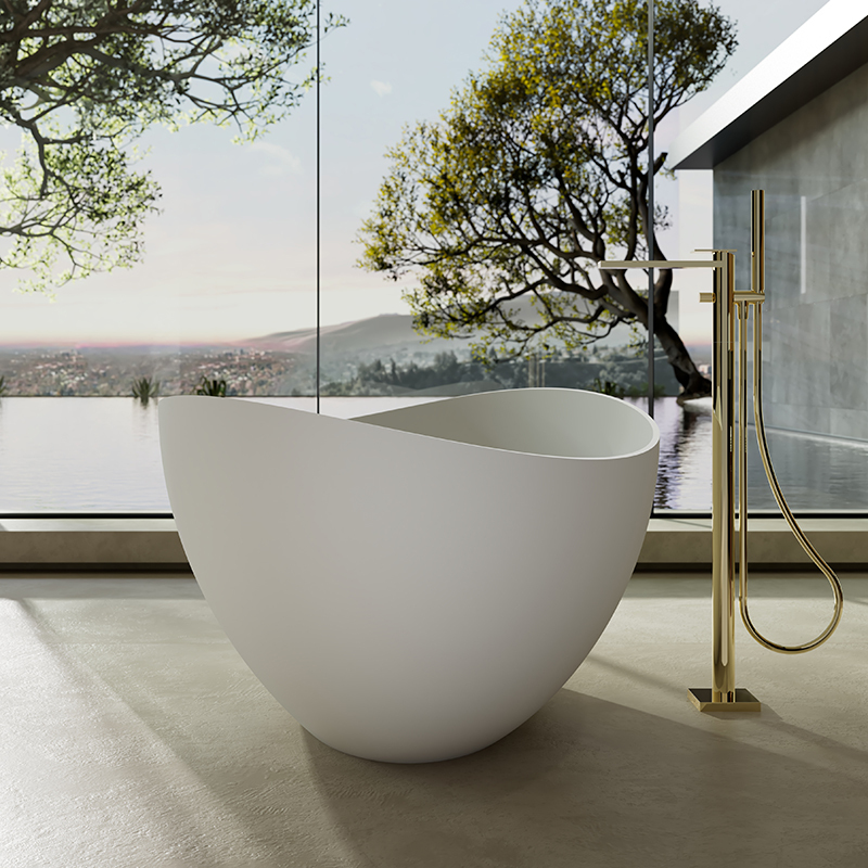 Factory Supply Quality Assurance Irregular Artificial Stone Bathtub XA-8818
