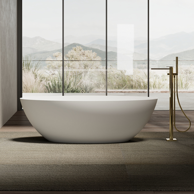 Popular Wholesale Designer Oval Freestanding Solid Surface Bathtub XA-8863