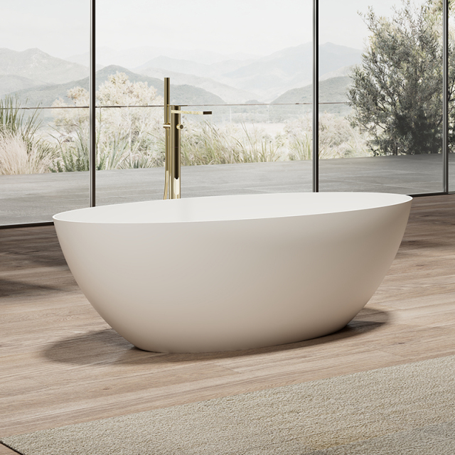 Popular Wholesale Designer Oval Freestanding Solid Surface Bathtub XA-8863