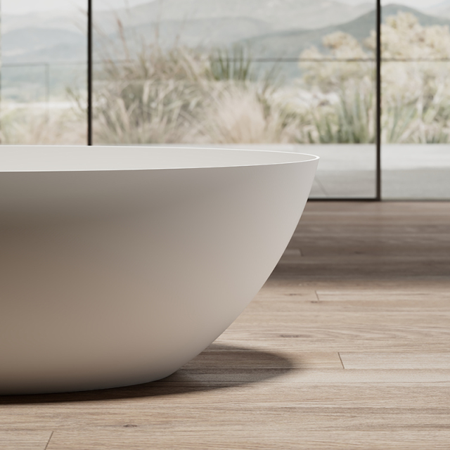 Popular Wholesale Designer Oval Freestanding Solid Surface Bathtub XA-8863