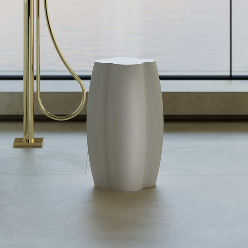 Factory Wholesale Flower Shape Solid Surface Stool L-C0831