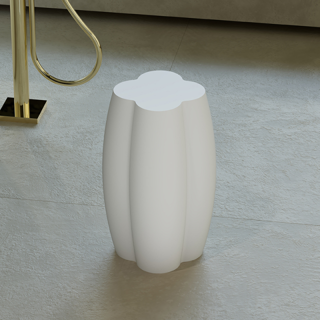 Factory Wholesale Flower Shape Solid Surface Stool L-C0831