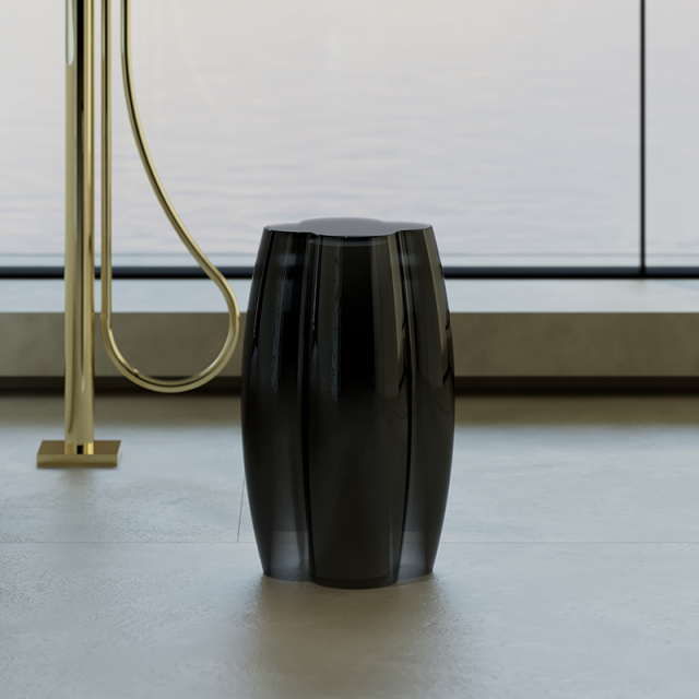Quality Wholesale Unique Design Flower Transparent Resin Stool L-C0831T