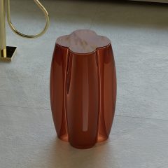 Quality Wholesale Unique Design Flower Transparent Resin Stool L-C0831T