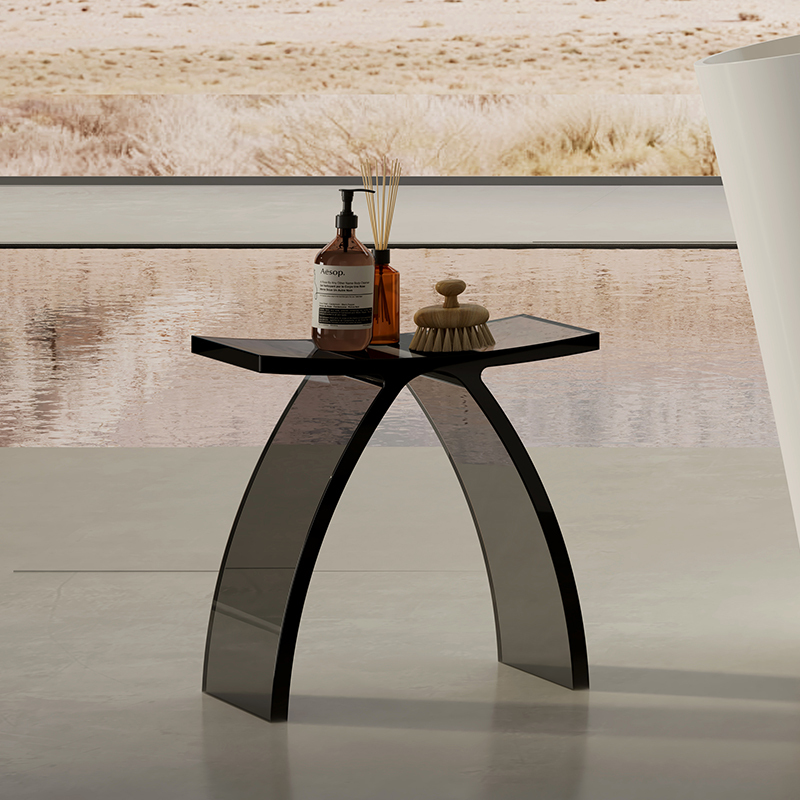 Factory Supply Quality Assurance Clear Resin Solid Surface Stool XA-C05T