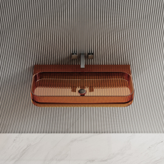 Manufacturer Wall Hung Transparent Fluted Wash Basin TW-G261T
