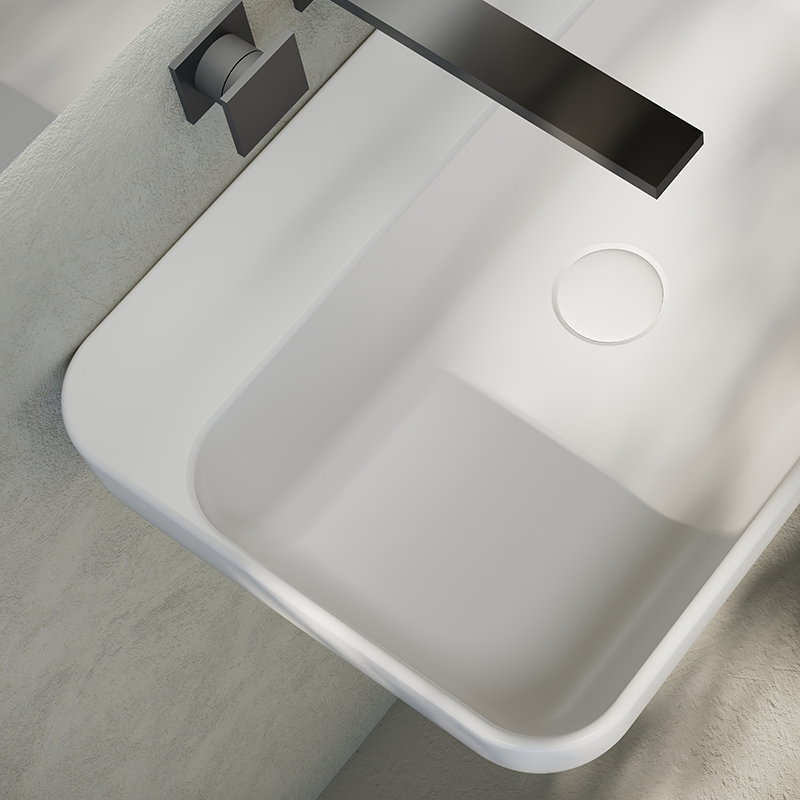 Wholesale High End Quality Colorful Solid Surface Wall Hung Wash Basin TW-G201