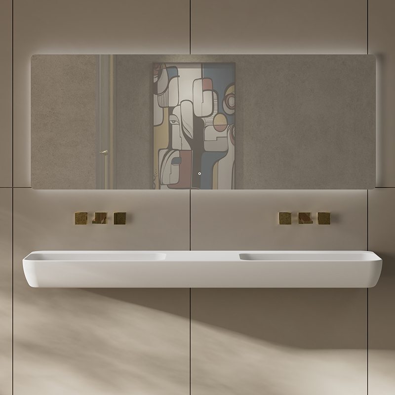 Wholesale High End Quality Wall Hung Solid Surface Wash Basin TW-G205