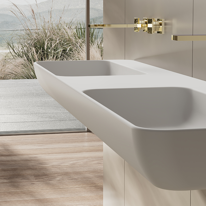 Wholesale High End Quality Wall Hung Solid Surface Wash Basin TW-G205