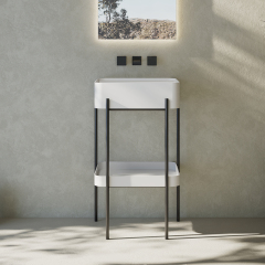 Console Sink With Shelf Floor Bathroom Cabinet WBL-9701