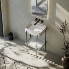 Console Sink With Shelf Floor Bathroom Cabinet WBL-9701