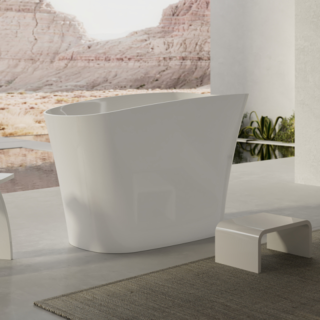 Popular Wholesale Designer Glossy White Acrylic Bathtub XA-157