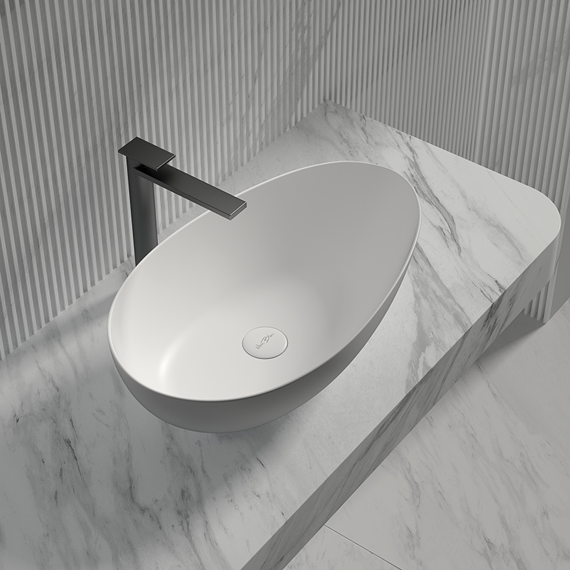 Popular Wholesale Designer Above Counter Top Solid Surface Wash Basin XA-A75
