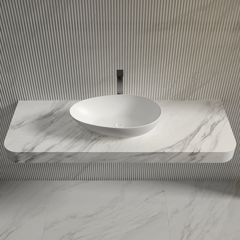 Popular Wholesale Designer Above Counter Top Solid Surface Wash Basin XA-A75