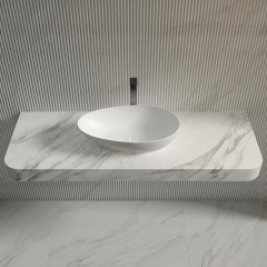Popular Wholesale Designer Above Counter Top Solid Surface Wash Basin XA-A75