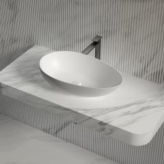 Popular Wholesale Designer Above Counter Top Solid Surface Wash Basin XA-A75